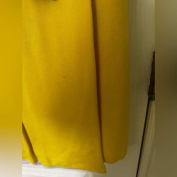 BEBE RETRO STYLE COCKTAIL DRESS WHITE, YELLOW & BLACK SIZE M - Picture 3 of 10